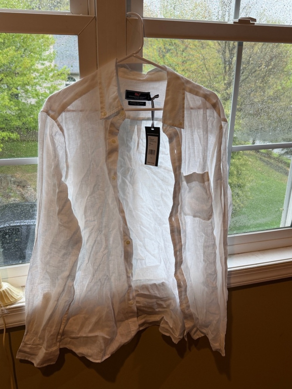 Vineyard Vines White Lightweight Linen Shirt Jacket
